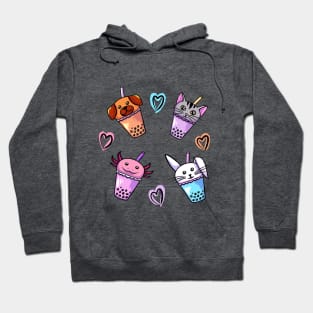 Cute Bubble Tea Animals Hoodie